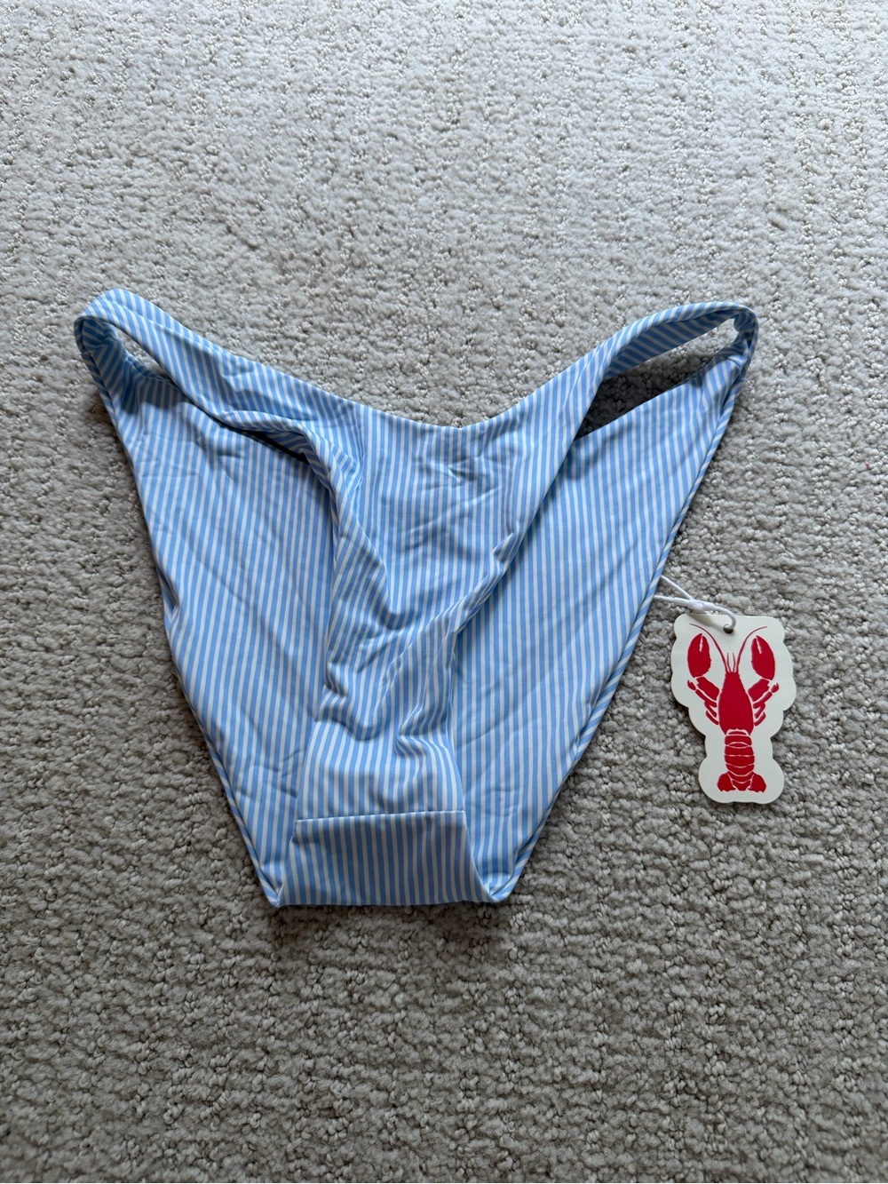 Blue & White Striped Bikini Bottom GreyBanditxAnaStowel (BOTTOMS ONLY)